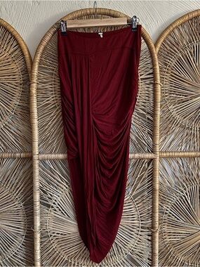 Free People Burgundy Skirt